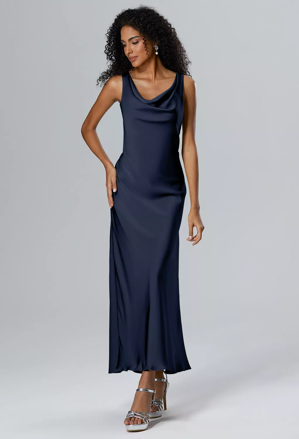 AW Ottilie Dark Navy  Beach Wedding Guest Dresses